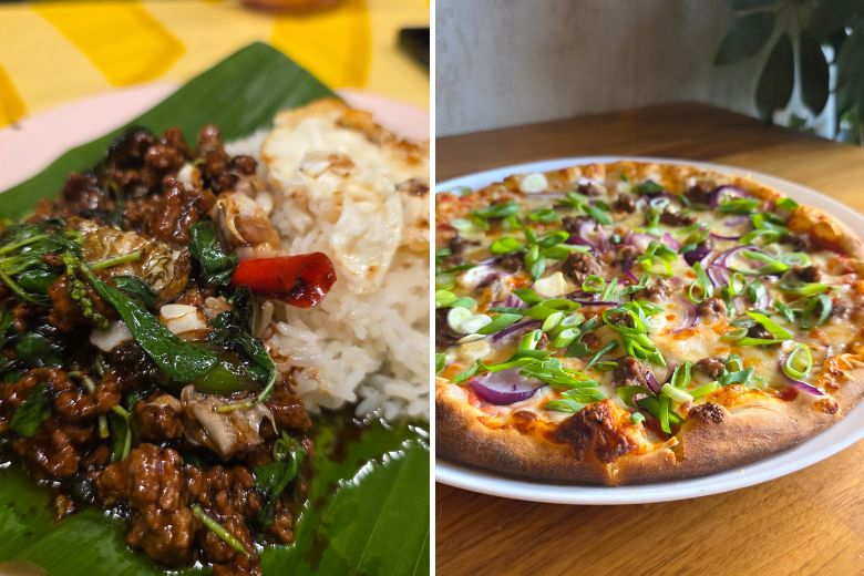 pizza inspirowana Pad Kra Pao